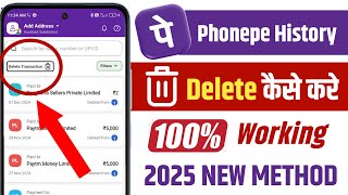 PhonePe Transaction History Delete Kaise Kare  How To Delete Phonepe Transaction History [upl. by Acire]