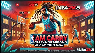 7AM CARRYING RANDOMS NBA2K25 ajc 2k [upl. by Neerod]