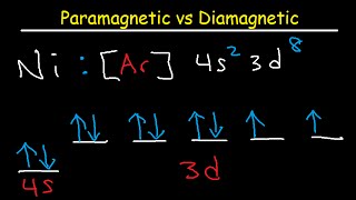 Paramagnetic vs Diamagnetic  Paired vs Unpaired Electrons  Electron Configuration [upl. by Criswell490]