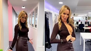 Amanda Holden flashes her bra in daring move as she flaunts stylish outfit [upl. by Kussell]