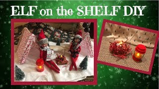 DIY EASY Dollar Tree ELF on the SHELF Camping Lantern and Campfire [upl. by Brogle647]