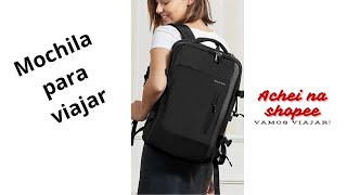 Mochila de Viagem UNISSEX e Impermeável Reforçada para Notebook  ACHEI NA SHOPEE [upl. by Attenal]