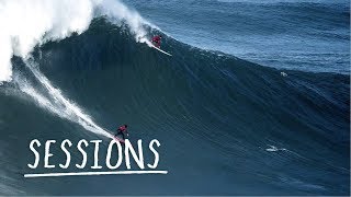 Nazaré XXL Paddle Session In Unforgiving Conditions [upl. by Alled4]