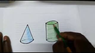 how to draw a cone and a cylinder drawing lessons for kids [upl. by Hsatan706]