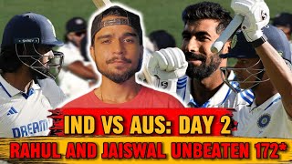 Jaiswal and KL Rahul unbeaten 172 run partnership IND vs AUS  DAY 2 [upl. by Llohcin151]