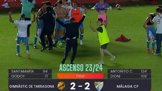 ASCENSO DEL MÁLAGA CF A SEGUNDA DIVISIÓN 202324 [upl. by Ennaear354]