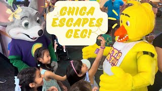 Chica Escapes Chuck E Cheese FNAF [upl. by Oivalf]