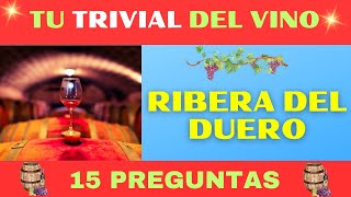 🍷 TRIVIAL Ribera del Duero 15 PREGUNTAS sobre una de las mejores DO de España 🏆🍇 [upl. by Marzi]