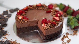 Brownie Cake With Cheesecake Chocolate Mousse Rosies Dessert Spot [upl. by Justen]