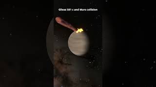 Gliese 581 c and Mars collision [upl. by Valenza]