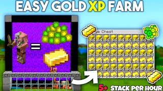 YOU Wont BELIEVE This Piglin Gold amp XP Farm EASY amp OPxp gold farm minecraft bedrock [upl. by Eerrehs]