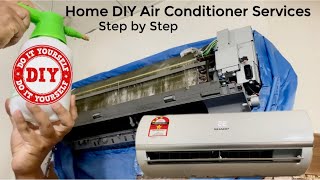 Home DIY Air Conditioner Cleaning and Services Step by Step  Split Indoor Aircond SHARP AHA9 [upl. by Essenaj]