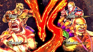 King amp Zangief vs Marduk amp Abel Hardest AI CPU  Street Fighter X Tekken [upl. by Sreip]