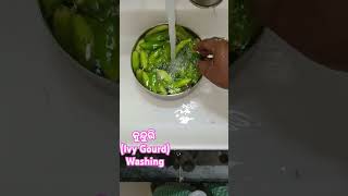 Kunduri Ivy Gourd washing youtubeshorts short viralvideo ivygourdrecipe shorts trending [upl. by Holsworth479]