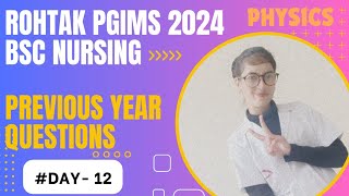 Previous year questions for PGIMS Rohtak BSCNURSING2024 pgimsrohtakbscnursing bscnursingnursing [upl. by Pelpel]