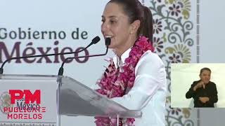 LA PRESIDENTA DE MÉXICO DRA CLAUDIA SHEINBAUM EN JANTETELCO PRIMERA VISITA AL ESTADO DE MORELOS [upl. by Lebasiairam]