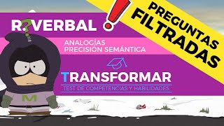 🚩TRANSFORMAR 2021 🧐  PACK Ejercicios Filtrados ❗❗ Razonamiento Verbal PARTE 1 [upl. by Latsyrcal585]