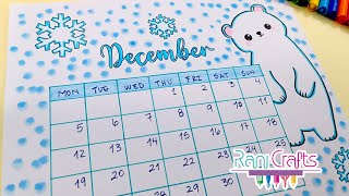 DIY  DECEMBER Calendar  Bullet journal decoration organization ideas [upl. by Fabian]