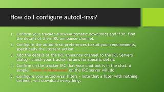 What is autodlirssi on my seedbox and how do I use it [upl. by Ardnuyek]