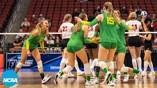 Fantastic 4th set finish full 5th set from OregonNebraska volleyball [upl. by Lesoj]