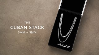 Mens Silver Cuban Chain Stack  Mens Jewelry Unboxing  JAXXON [upl. by Carlyn]