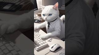 A Cat Typing On a Computer cat catlover cats catvideos [upl. by Odnomra]