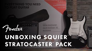 Unboxing The Squier Stratocaster Pack  Fender [upl. by Soule68]