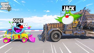 PART2 OGGY AND JACK DOING FUNNY BIG BANG FACE TO FACE CHALLENGE GTA 5 Funny Moments [upl. by Eedissac]