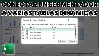 Conectar un Segmentador de datos a varias Tablas dinámicas en Excel shorts [upl. by Roshelle]