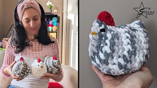 Chicken Crochet Amigurumi Pattern  Easy Tutorial by StelarCrafts [upl. by Elwin]