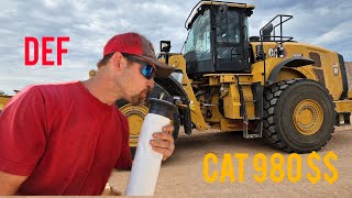 CAT 980M loader day in the life Diesel mechanic [upl. by Annairam]