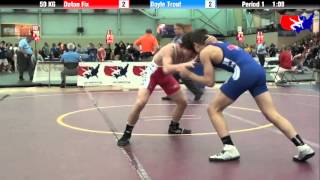 Daton Fix vs Doyle Trout at 2013 FILA Cadet Nationals  FS [upl. by Airemahs]