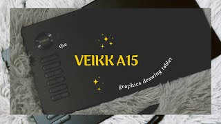 VEIKK A15 GRAPHICS DRAWING TABLET  QUICK UNBOXING AND REVIEW [upl. by Levi]