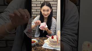 Girl found something worth lakhs in the middle of the cake shortvideo [upl. by Cleve]