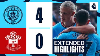 Extended Highlights  Man City 40 Southampton  Cancelo Foden Mahrez amp Haaland all on scoresheet [upl. by Rebe197]