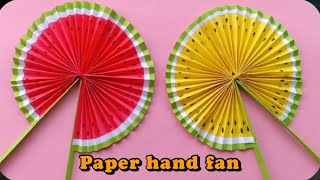 Craft  Paper Fan Kids Activity Summer Camp Activity [upl. by Eclud124]