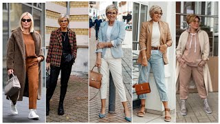 fresh trendy cold weather outfits For women Over 4050  Winter Business casual outfits for women [upl. by Eseilana144]