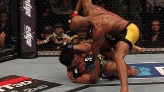 Anderson Silva TKOs Yushin Okami  MMA [upl. by Alekehs]