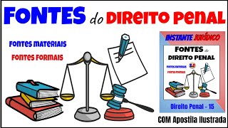 15  Fontes do Direito Penal  Direito Penal  COM APOSTILA [upl. by Ahsinam382]