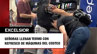 Señoras llenan termo con refresco de máquinas del Costco [upl. by Anella734]