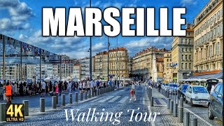 Marseille 🇨🇵 France  Downtown Walking Tour 4K Ultra HD footage [upl. by Ajuna]