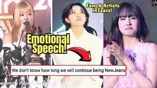 NewJeans Emotional KGMA 2024 Speech Leaves Fans amp Artists in Tears [upl. by Nairred554]