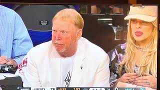 Raiders Mark Davis With Girlfriend Hayden Hopkins At WNBA Finals Las Vegas Aces vs NY Liberty Game 2 [upl. by Nylknarf]