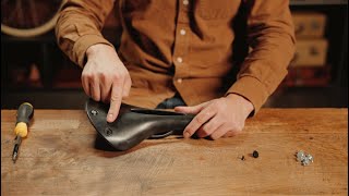 Brooks England  How to repair Cambium saddle rivets [upl. by Nylave]