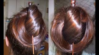 Hairstyle tutorial  Half flipped bun [upl. by Sanbo]