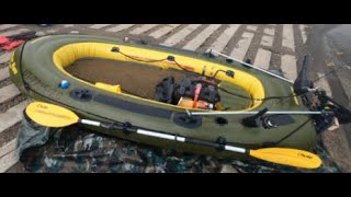 Angler Bay Inflatable Boat with Trolling Motor [upl. by Cleary614]