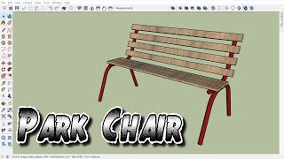 Park Chair  Banca de Parque  sketchup viralvideo parks woodworking forniture [upl. by Bay]