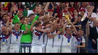 Germania 10 Argentina premiazione Mondiali Calcio FIFA Brasile 2014 Rai HD [upl. by Mellie517]