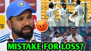 Jadeja amp Ashwin MISTAKE for India LOSS Rohit Sharma Reacts 😡 IND vs NZ Test Cricket News Facts [upl. by Dita]