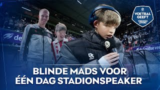 Sparta laat bijzondere wens van blinde Mads 12 uitkomen 🎙️🤩❤️  Voetbal Geeft [upl. by Rianon]